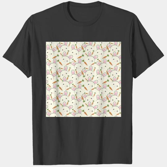 Bunny Rabbit Carrot Pattern T-shirt