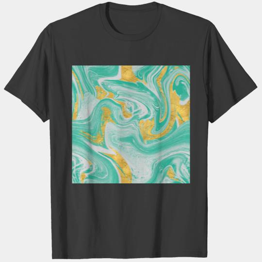 Beachy Teal Neck Gator Mustard Yellow T-shirt