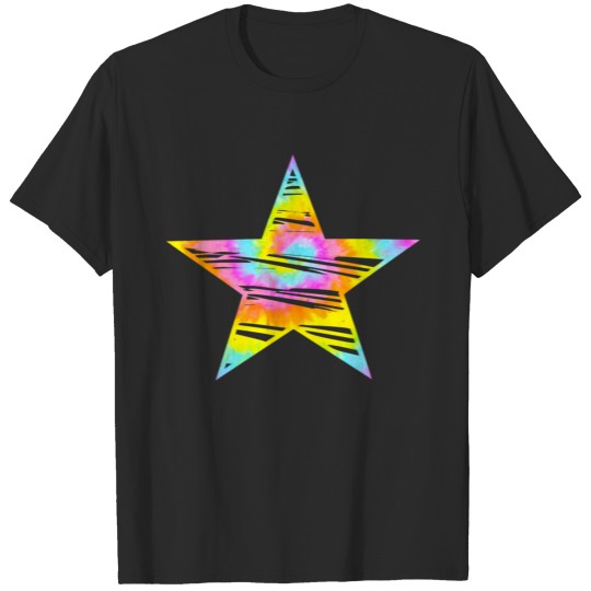 Discover Colorful bright star. Tie dye lover T-shirt