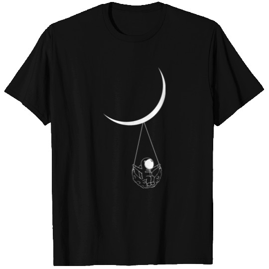 Moon space gift universe cosmonaut T-shirt