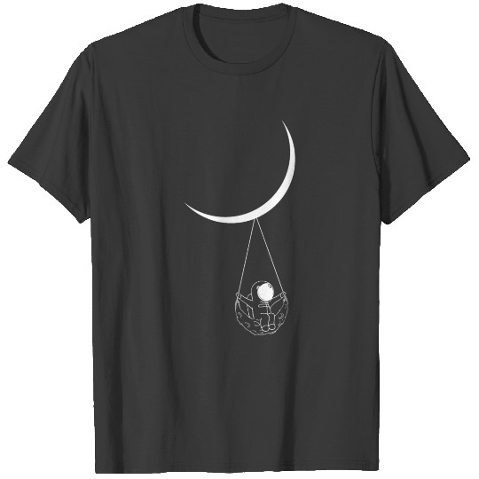 Moon space gift universe cosmonaut T-shirt