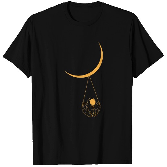 Moon space gift universe cosmonaut T-shirt