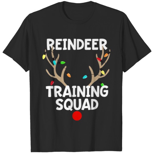 Discover Christmas Running T Reindeer Training Squad Team T-shirt