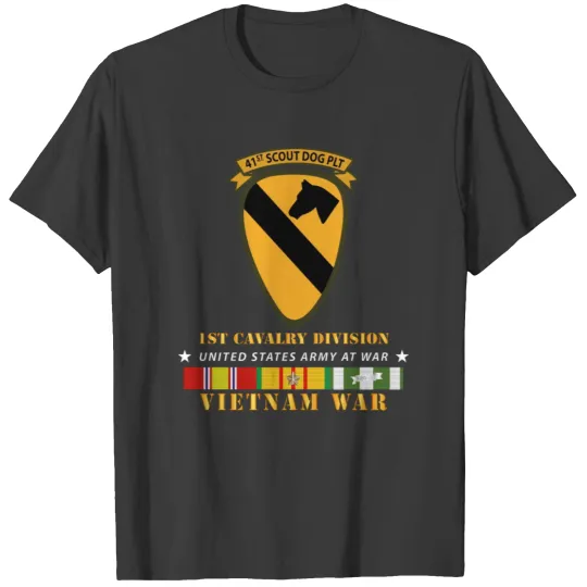 Army 41st Scout Dog Platoon 1st Cav VN SVC wo Top T-shirt