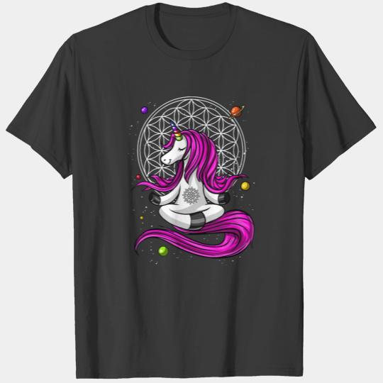 Unicorn Zen Yoga Buddha Meditation Funny Magical T-shirt