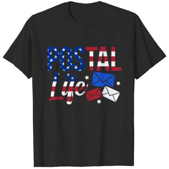 Patriotic Postal Worker American flag Mail Worker T-shirt
