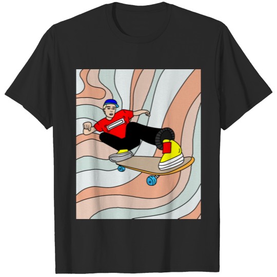 Discover Retro Skateboarder T-shirt
