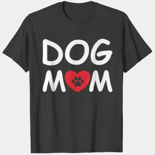 Mom Dog with Red Heart Gift Shirt T-shirt