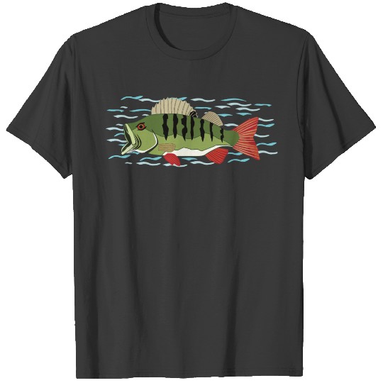 Perch Bass fisherman fishermen Perchhunter gift T-shirt