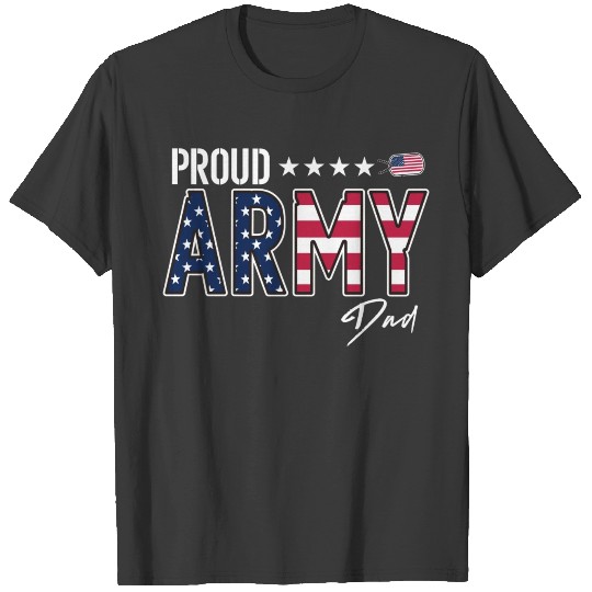 Us Flag Proud Army Dad T-shirt