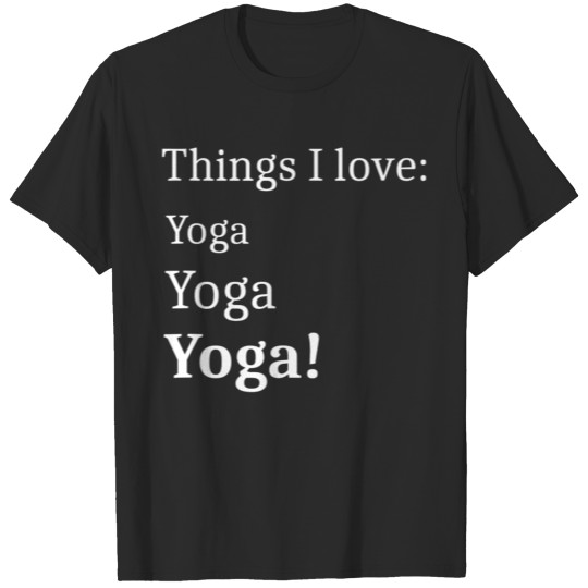 Yogi Men Women I Love Yoga T T-shirt
