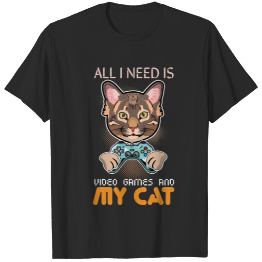 Discover Games And Cats T-shirt