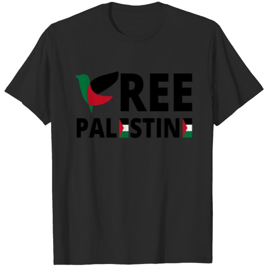 Discover Free Palestine Freedom Bird - TRANSPARENT BG T-shirt