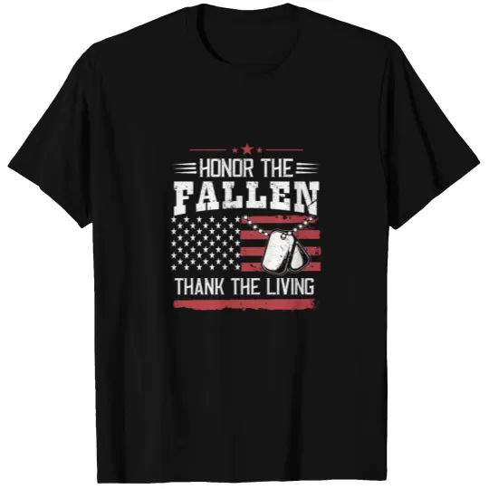 Honor The Fallen Thank The Living American Flag T-shirt