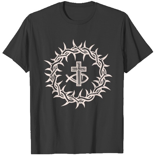 Crown Of Thorns Jesus Christ Christian Catholic Pr T-shirt