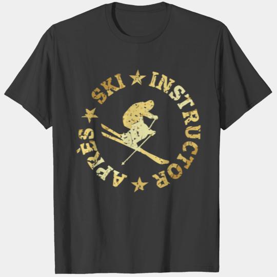 Apres-Ski Instructor Seal Vintage Yellow Left Skie T-shirt