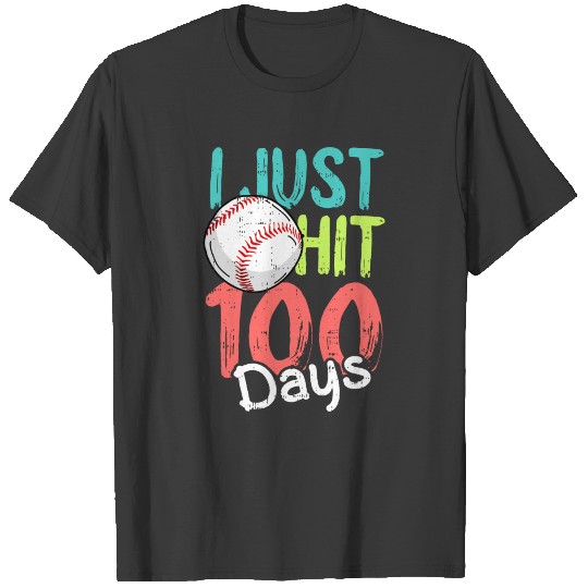 Discover 100 Days Of School Baseball Hit Teacher Cool Stude T-shirt