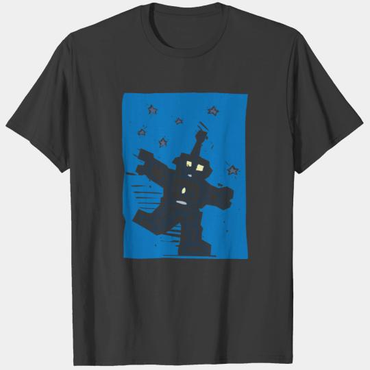Dancing Robot - Woodcut T-shirt
