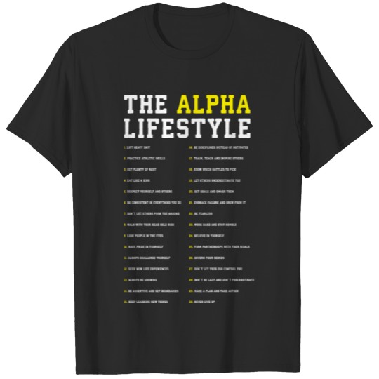 Discover the alpha lifestyle WHITE T-shirt