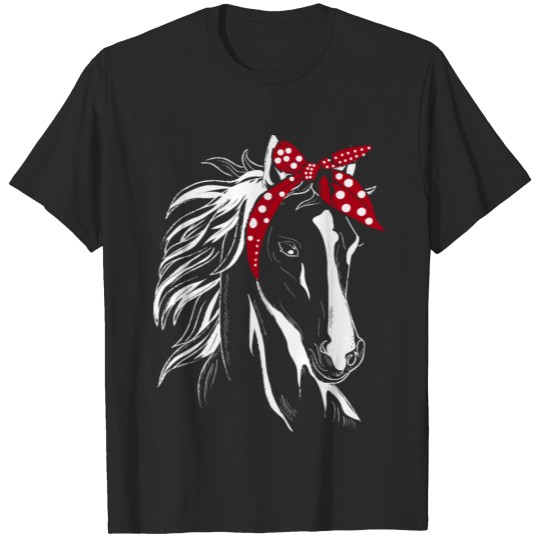 Discover Horse Bandana For Horseback Riding Horse Lover T-shirt