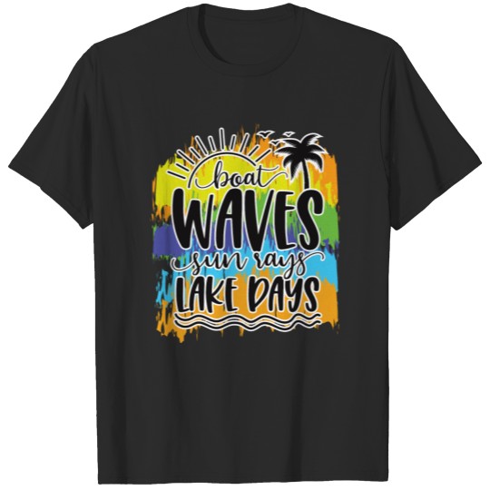 Boat waves - Summer Awesome Tees for hip family, f T-shirt
