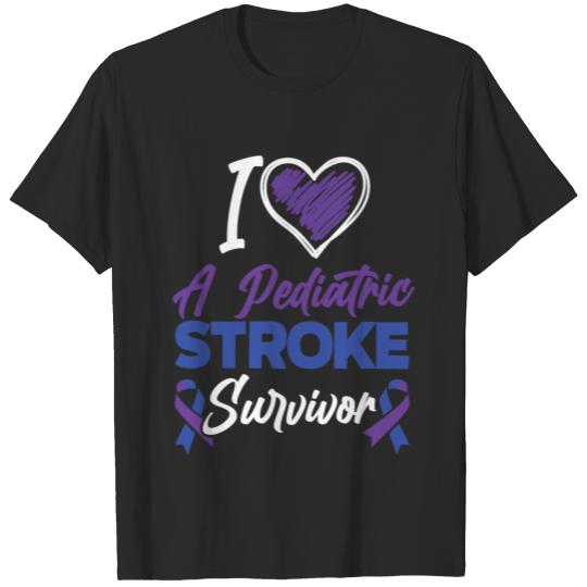 Discover I Love A Pediatric Stroke Survivor T-shirt