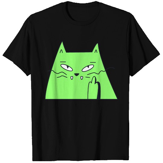 middle finger cat T-shirt