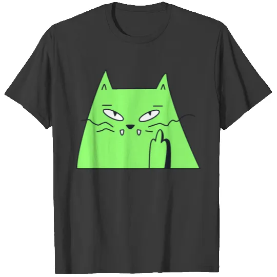 middle finger cat T-shirt