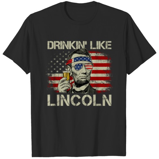 Discover Merica Abe Lincoln T shirt 4th of July Men Murica T-shirt
