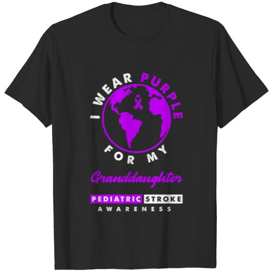 Discover Wear Purple For My Granddaughter Pediatric Stroke T-shirt