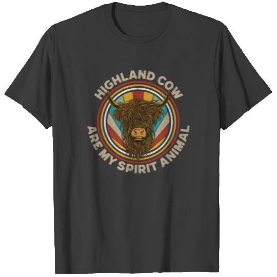 Scottish Highland Cow Spirit Animal T-shirt