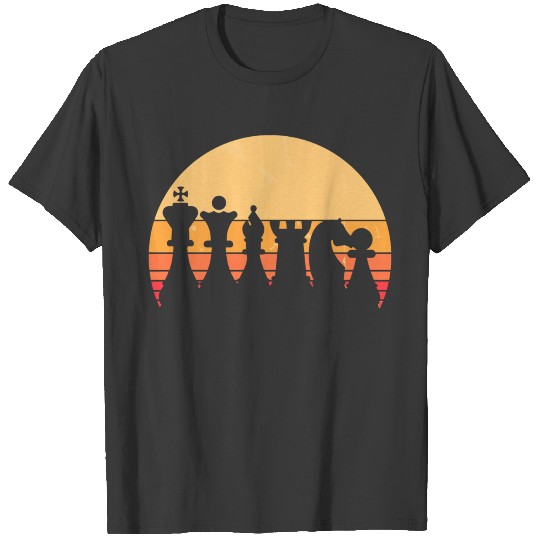 Chess Pieces Retro Vintage Chess Club Player Gift T-shirt