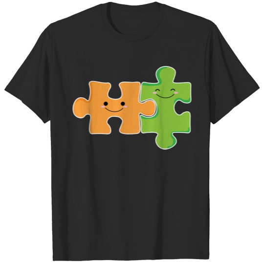 Discover Happy Puzzle Design for Jigsaw Puzzle Fans T-shirt