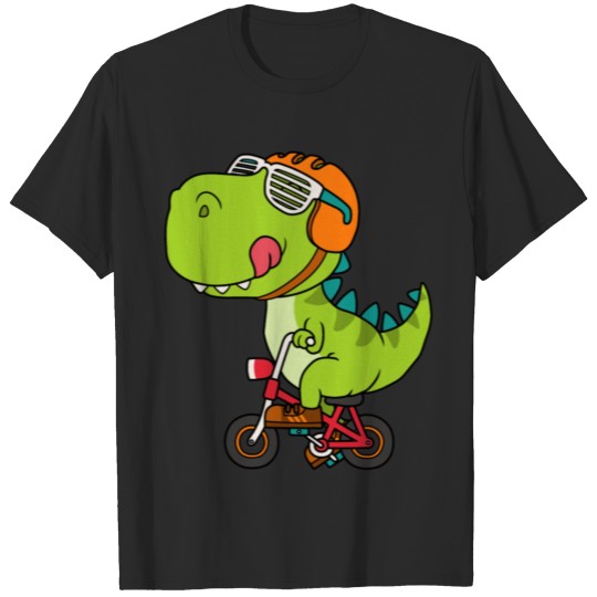 Discover dinosaur riding a bicycle T-shirt