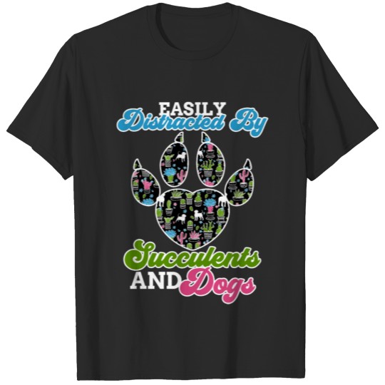 Discover Funny Succulent Plant And Dog Paw Memes Gift Idea T-shirt
