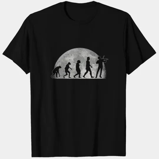 Violin Evolution Moon Violinist T-shirt