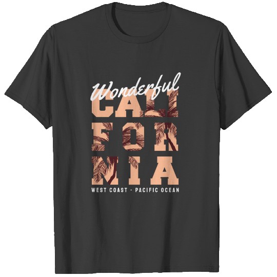 Wonderful CALIFORNIA WEST COAST PACIFIC OCEAN T-shirt