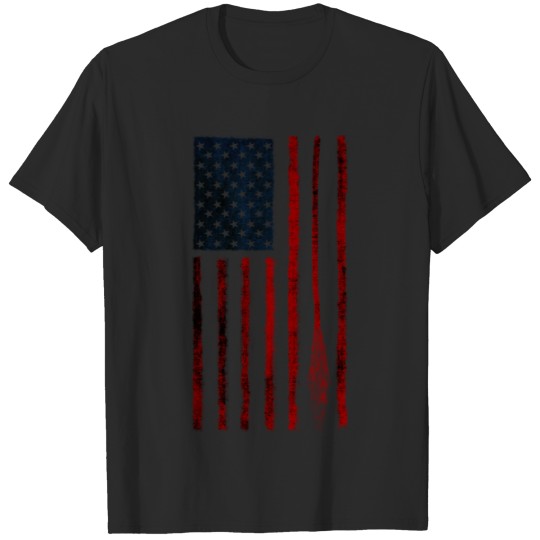 Witch's Besom American Flag Pagan Graphic T-shirt