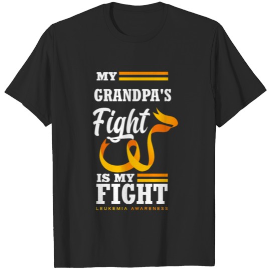 Discover My Grandpa's Fight Is My Fight Leukemia Awareness T-shirt