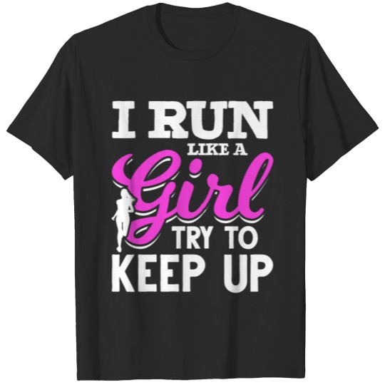 Discover Running Marathon Girl Athlete Runner T-shirt
