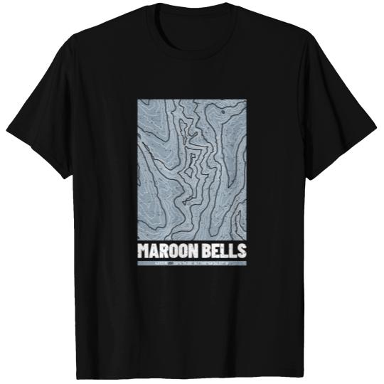 Maroon Bells | Topographic Map (Grunge) T-shirt