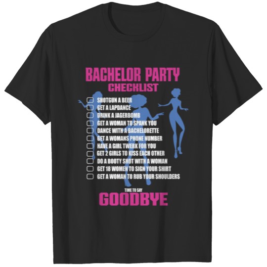 Discover Bachelor party checklist T-shirt