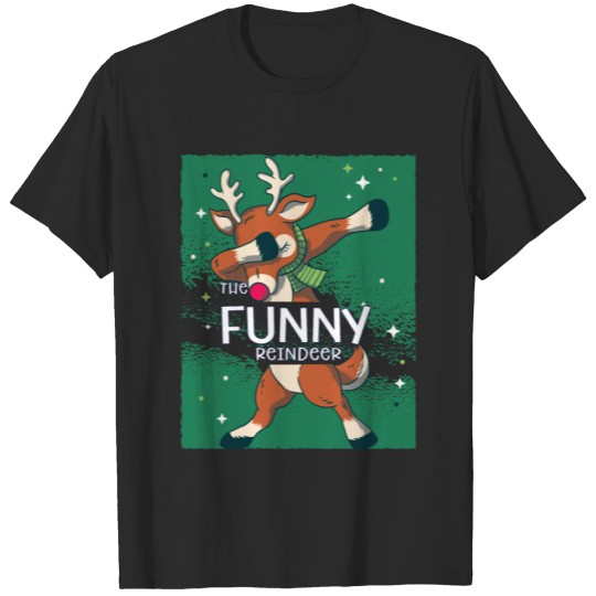 Discover Funny Reindeer Family Matching Funny Gift PajamaGi T-shirt