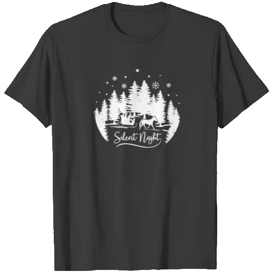 Xmas Silent Night Christmas Scene T-shirt