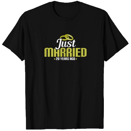 Just Married Twenty Years Ago Couple Engagement T-shirt