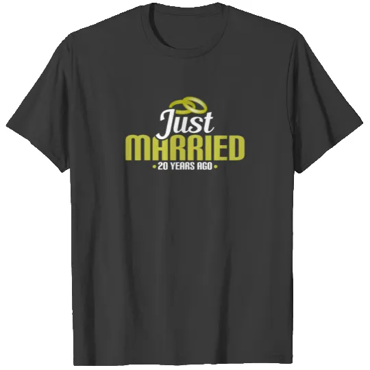 Just Married Twenty Years Ago Couple Engagement T-shirt