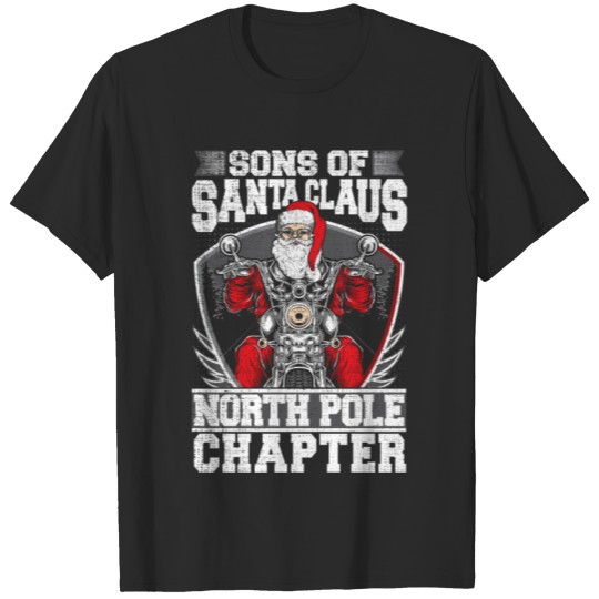 Christmas Biker Sons Of Santa North Pole Chapter T-shirt