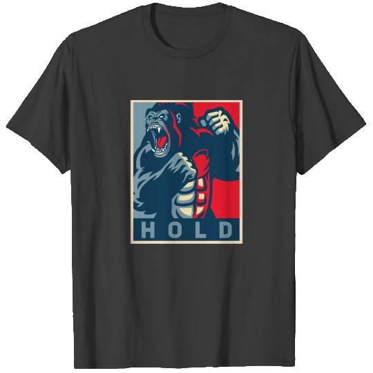 Retro Hold Ape Together Strong GME Gorilla Rocket T-shirt