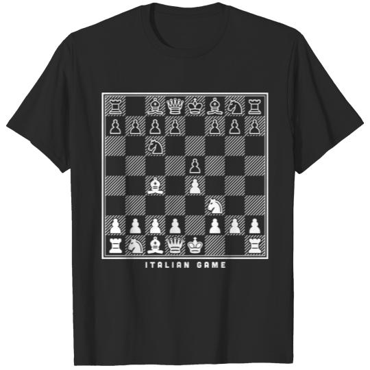 Discover Italian opening chess opening board chess player T-shirt