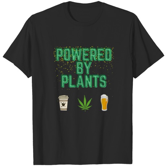 Discover Powered By Plants - Beer T-shirt